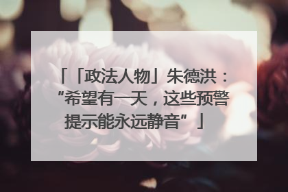 「政法人物」朱德洪：“希望有一天，这些预警提示能永远静音”