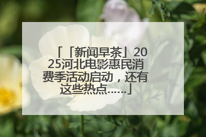 「新闻早茶」2025河北电影惠民消费季活动启动，还有这些热点……