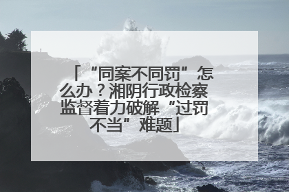 “同案不同罚”怎么办？湘阴行政检察监督着力破解“过罚不当”难题