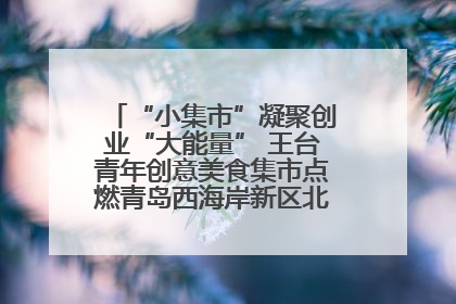 “小集市”凝聚创业“大能量” 王台青年创意美食集市点燃青岛西海岸新区北部新城夜经济