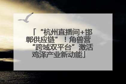 “杭州直播间+邯郸供应链”！角兽营“跨域双平台”激活鸡泽产业新动能