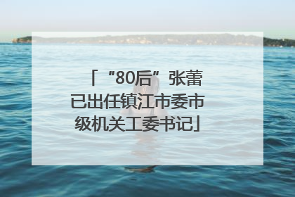 “80后”张蕾已出任镇江市委市级机关工委书记