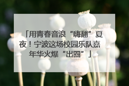 用青春音浪“嗨翻”夏夜！宁波这场校园乐队嘉年华火爆“出圈”