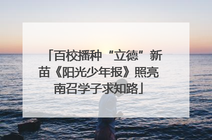 百校播种“立德”新苗《阳光少年报》照亮南召学子求知路