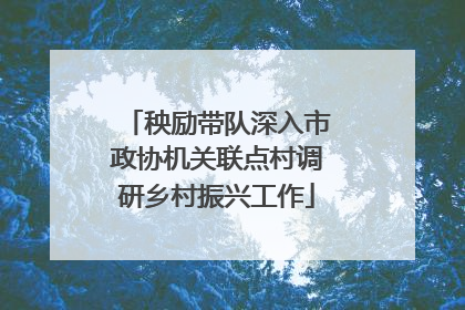 秧励带队深入市政协机关联点村调研乡村振兴工作