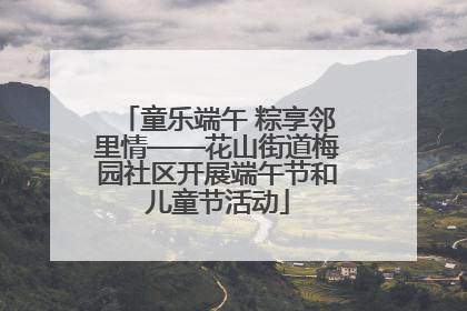 童乐端午 粽享邻里情——花山街道梅园社区开展端午节和儿童节活动