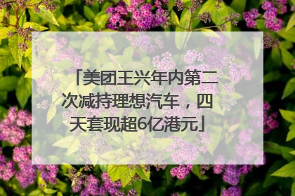 美团王兴年内第二次减持理想汽车，四天套现超6亿港元