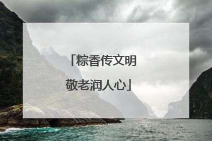 粽香传文明 敬老润人心