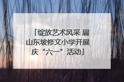 绽放艺术风采 眉山东坡修文小学开展庆“六一”活动