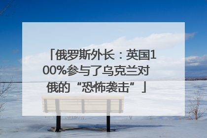 俄罗斯外长：英国100%参与了乌克兰对俄的“恐怖袭击”