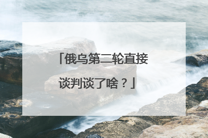 俄乌第二轮直接谈判谈了啥？