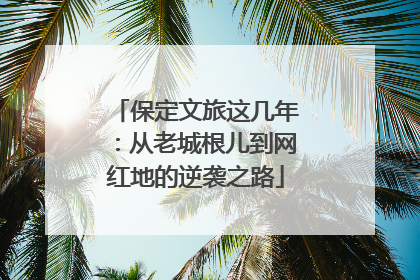 保定文旅这几年：从老城根儿到网红地的逆袭之路