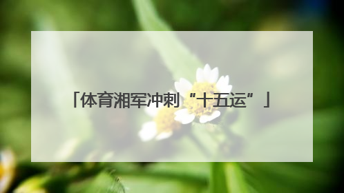 体育湘军冲刺“十五运”