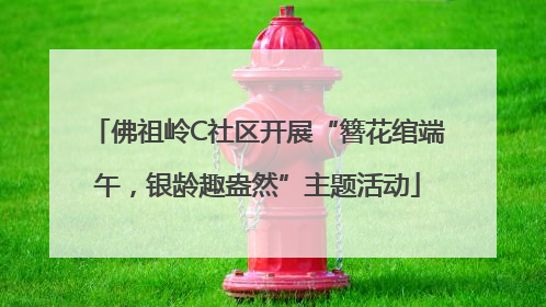 佛祖岭C社区开展“簪花绾端午，银龄趣盎然”主题活动