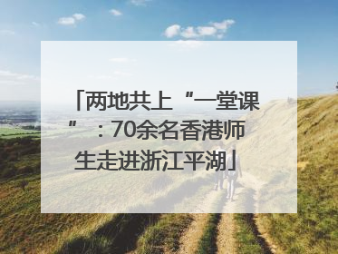 两地共上“一堂课”：70余名香港师生走进浙江平湖