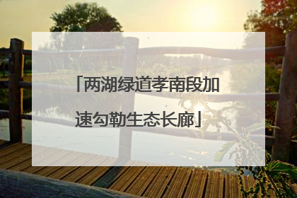 两湖绿道孝南段加速勾勒生态长廊