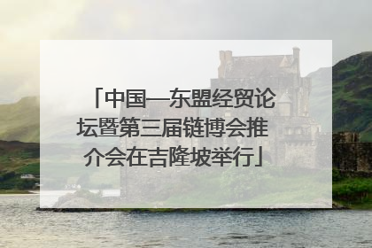 中国—东盟经贸论坛暨第三届链博会推介会在吉隆坡举行