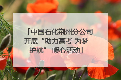 中国石化荆州分公司开展“助力高考 为梦护航” 暖心活动