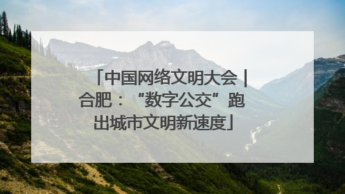 中国网络文明大会｜合肥：“数字公交”跑出城市文明新速度