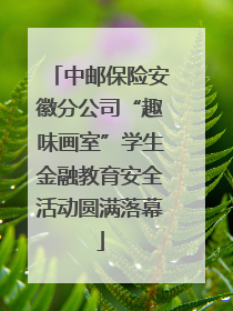 中邮保险安徽分公司“趣味画室”学生金融教育安全活动圆满落幕