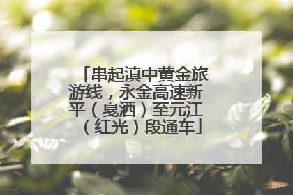 串起滇中黄金旅游线，永金高速新平（戛洒）至元江（红光）段通车