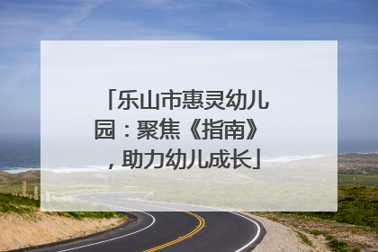 乐山市惠灵幼儿园：聚焦《指南》，助力幼儿成长
