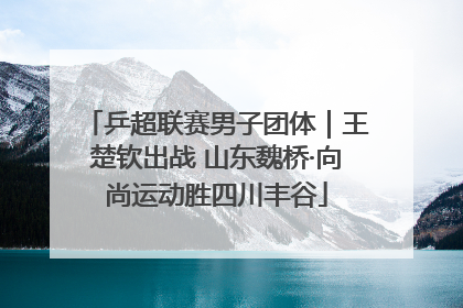 乒超联赛男子团体｜王楚钦出战 山东魏桥·向尚运动胜四川丰谷