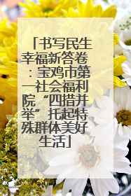 书写民生幸福新答卷：宝鸡市第一社会福利院“四措并举”托起特殊群体美好生活