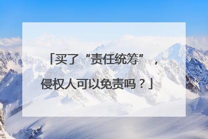 买了“责任统筹”，侵权人可以免责吗？