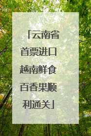 云南省首票进口越南鲜食百香果顺利通关