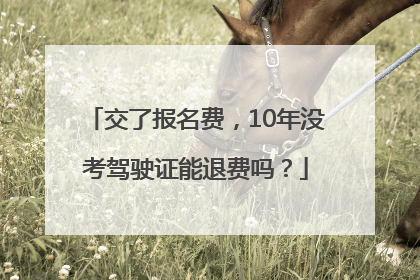 交了报名费，10年没考驾驶证能退费吗？