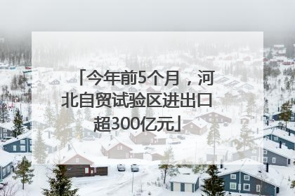 今年前5个月，河北自贸试验区进出口超300亿元