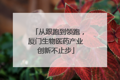 从跟跑到领跑，厦门生物医药产业创新不止步