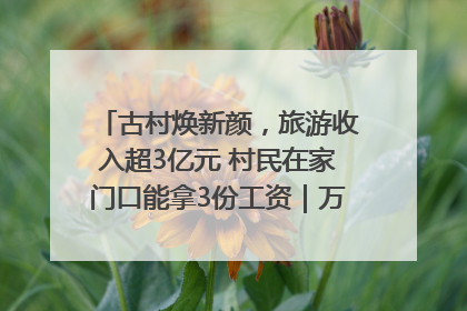 古村焕新颜，旅游收入超3亿元 村民在家门口能拿3份工资｜万千气象看四川