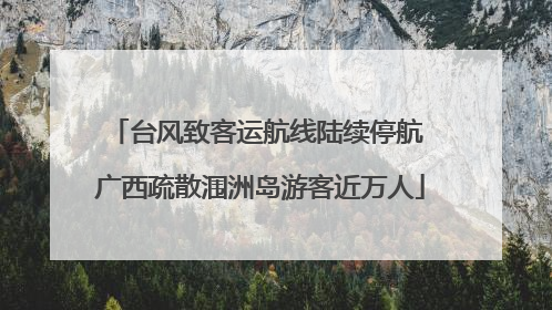 台风致客运航线陆续停航 广西疏散涠洲岛游客近万人