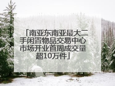 南亚东南亚最大二手闲置物品交易中心市场开业首周成交量超10万件