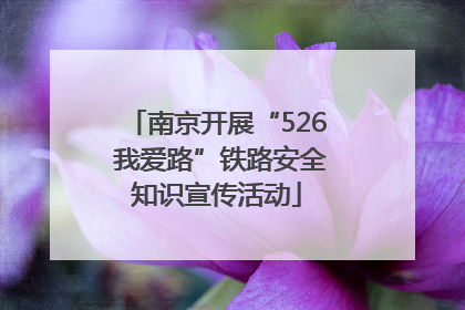 南京开展“526 我爱路”铁路安全知识宣传活动