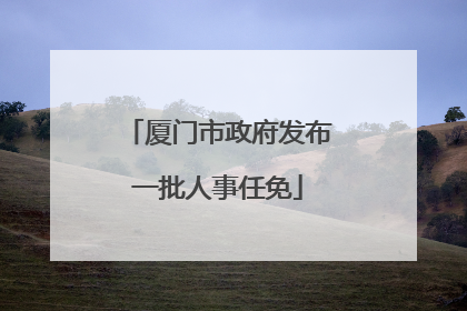 厦门市政府发布一批人事任免