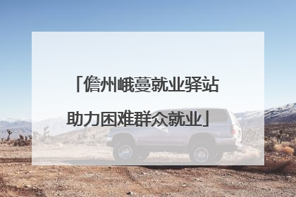 儋州峨蔓就业驿站助力困难群众就业