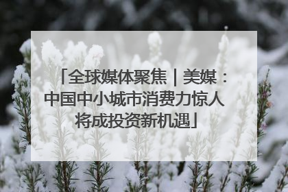 全球媒体聚焦｜美媒：中国中小城市消费力惊人 将成投资新机遇