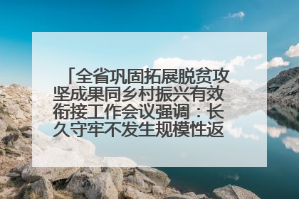 全省巩固拓展脱贫攻坚成果同乡村振兴有效衔接工作会议强调：长久守牢不发生规模性返贫致贫底线 王宁出席并讲话 王予波主持