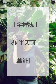 全程线上办 半天可拿证