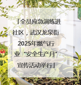 全员应急演练进社区，武汉龙泉街2025年燃气行业“安全生产月”宣传活动举行