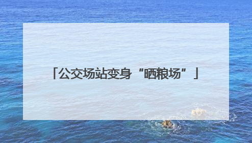 公交场站变身“晒粮场”