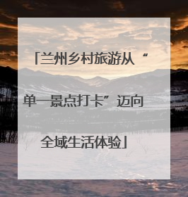 兰州乡村旅游从“单一景点打卡”迈向全域生活体验