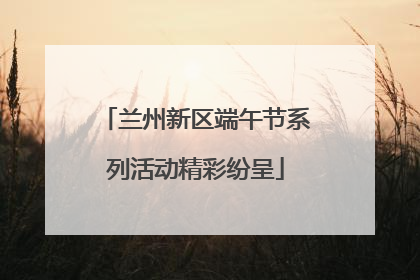 兰州新区端午节系列活动精彩纷呈