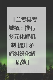 兰考县考城镇：推行多元化解机制 提升矛盾纠纷化解质效