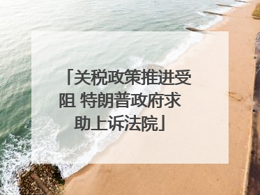 关税政策推进受阻 特朗普政府求助上诉法院
