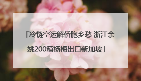 冷链空运解侨胞乡愁 浙江余姚200箱杨梅出口新加坡
