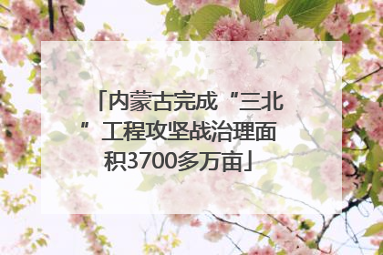 内蒙古完成“三北”工程攻坚战治理面积3700多万亩